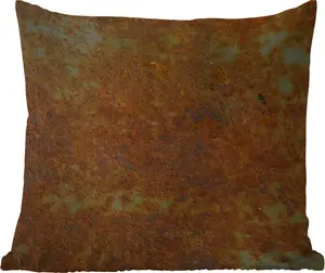 Подушка для улицы - Тарелка - Бирюзовый - Ржавый - 50x50 см - Устойчива к погодным условиям - Подушка для отдыха - Удобная - Подушка с изображением MuchoWow