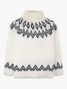 Детский джемпер с ромбовидным узором The Little Tailor, Cream