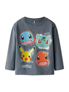 Рубашка NAME IT NMMNor Pokemon, пыльно-синий/светло-голубой