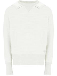 Maison Margiela свитер с V-образным вырезом, серый