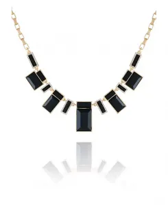 Женское эффектное ожерелье из гагата и золота T Tahari, gold