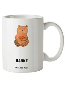 Кружка XL Bear с надписью "Благодарность" в белом цвете Mr. & Mrs. Panda