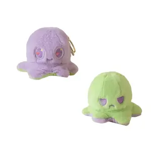 Креативная плюшевая игрушка-перевертыш черепаха и осьминог с подвеской, высота 10см PUDOWRABBIT