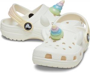 Детские кроксы Crocs Classic I AM, Chalk/Unicorn