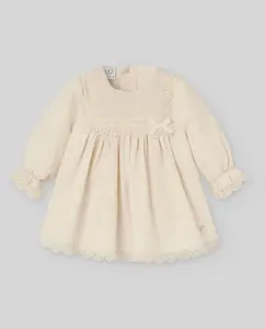 Детское жаккардовое платье коллекции Alegría PAZ Rodríguez, бежевый