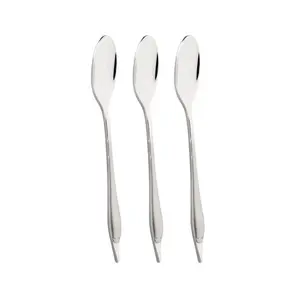 Ложки Mulex для закусок «Мини столовые приборы, набор ложек, сатинированная отделка», (набор, 3 предмета), инновационные столовые приборы для тапас и закусок, цвет silberfarben