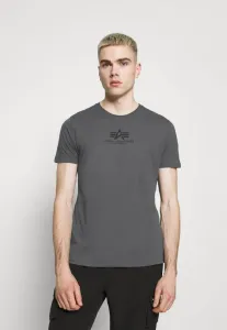 Базовая футболка с принтом Alpha Industries, Greyblack