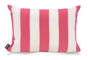 Х.ОК.К. Подушка декоративная "Classic Stripes Outdoor", чехол с наполнителем, 1 шт H.O.C.K. 60х40 см, розовый