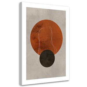 Картина арт-принт KUNSTLOFT Geometric Circles, коричневый