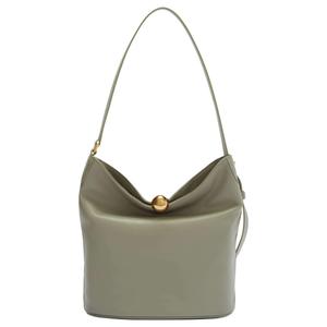 Furla Зеленая женская сумка-ведро из телячьей кожи