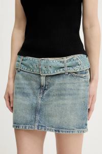 Хлопковая юбка Hugo Blue, синий