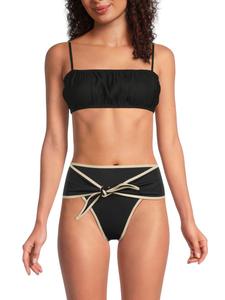 Верх бикини с люверсами WeWoreWhat, черный