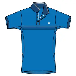 Поло с коротким рукавом K-Swiss Core Team Stripe, синий