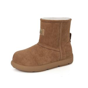 JOSINY Женские теплые короткие зимние ботинки для увеличения роста, коричневые