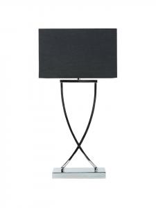 Настольные лампы YASUNI в черно-серебристом цвете - (Ш) 32 x (В) 62 x (Д) 20 см