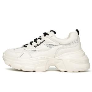 Кроссовки женские толстые низкие Laorentou, бежевый/черный