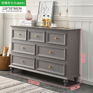 Yu Senyi Комод 40 см для гостиной и спальни из массива дерева в средиземноморском стиле, 5 ящиков, черный, доставка