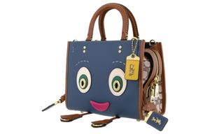 Сумка через плечо Rogue Cow Leather, кросс-боди Coach из денима синего цвета