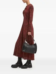 Платье миди с принтом и вырезом капелькой Desigual, красный