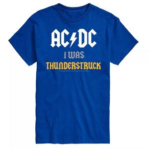 Футболка Big & Tall ACDC I Was Thunderstruck, Blue Licensed Character, синий