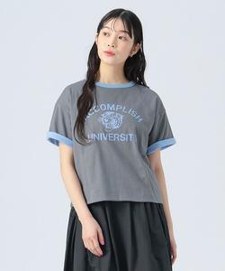 Футболка с принтом BEAMS HEART, двусторонняя, серая