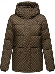 Пуховик ragwear Wikesh Print, коричневый