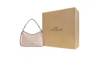 LAUREL Покрытая тканью Кроссбоди Сумка через плечо Тубэс Женская Песочная и Бежевая COACH