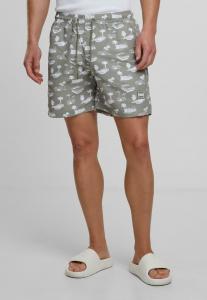 Шорты для плавания Urban Classics PATTERN, Paleolive White/Olive