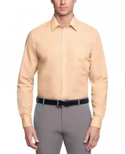 Мужская классическая рубашка из поплина классического кроя с заостренным воротником Van Heusen, оранжевый