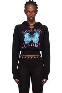 Худи с логотипом Versace Jeans Couture, черный