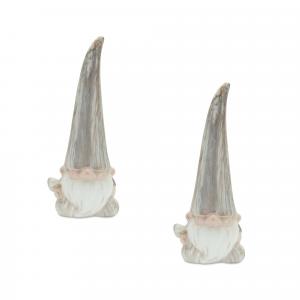 Фигурка гнома с мраморной отделкой Melrose International, 2 штуки, синий / белый / серый