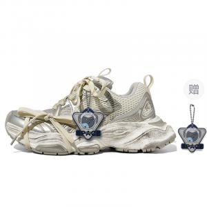 SK.TRIP Кроссовки с амортизацией противоскользящие износостойкие облегченные на платформе низкие массивные унисекс - льняной бежевый (шнуровка 1.0)+подарок