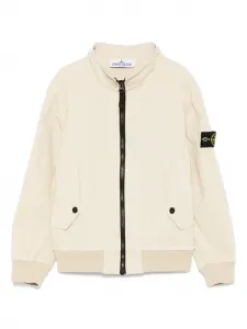 Куртка с нашивкой Compass Stone Island Junior, нейтральный