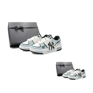 MLB Спортивные кеды Unisex White Blue с противоскользящей и устойчивой к истиранию подошвой, низкие