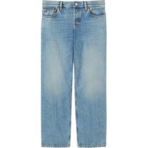 Джинсы состаренного кроя GUCCI, светло-голубой