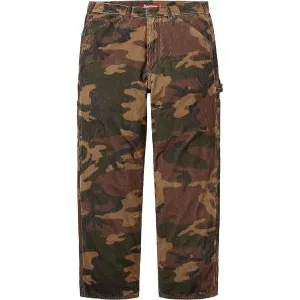 FW25 WEEK18 Широковорсовые вельветовые брюки Painter Pant Casual Unisex Supreme, woodland camouflage/woodland camo