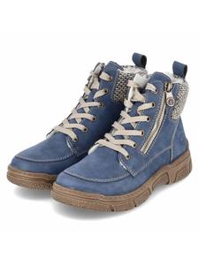 Ботинки на шнуровке синего цвета rieker