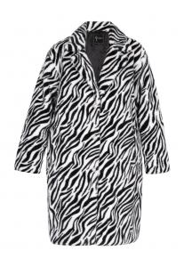 Межсезонное пальто faina, черный/белый