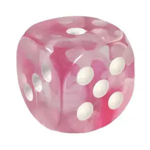 d6 18 мм вишневый цвет с белым (12), Game Dice - Diffusion (Role 4 Initiative)