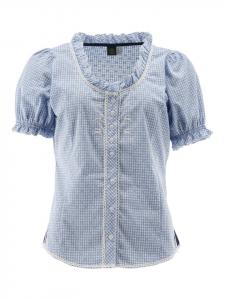 Простая традиционная блузка светло-голубого/синего цвета OS-Trachten