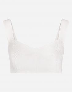 Жаккардовый корсет с монограммой dg по всей поверхности Dolce & Gabbana, белый