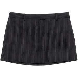 Мини-юбка в полоску Acne Studios, черный