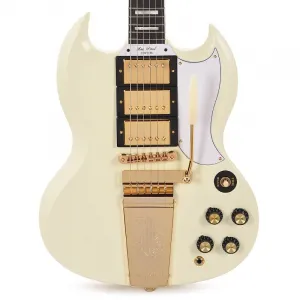 Epiphone Inspired by Gibson Custom 1963 Les Paul SG Custom Classic White с вибролой Maestro