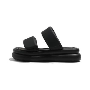 MIS. DANNY Скользящие тапочки на платформе 5 см женские черные, цвет Black