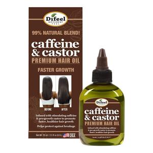 Масло для волос премиум-класса с кофеином и касторовым маслом Difeel, 75 мл
