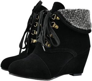 Женские ботильоны на высоком каблуке с платформой Bellirala, шнуровка, осенне-зимняя обувь, Black