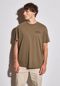 Футболка Street One MEN DETAIL, Braun/Taupe