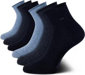 Женские носки Calvin Klein Crew Socks - 6 пар мягких хлопковых носков с отворотами на манжете, мини/средней длины, для женщин (размер обуви: 4-10), Assorted