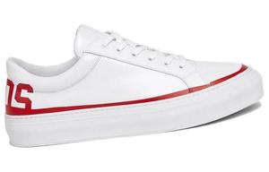 Низкие кеды для скейтбординга унисекс белые красные GCDS