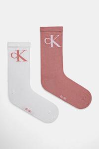 Носки 2 пары Calvin Klein Jeans, розовый